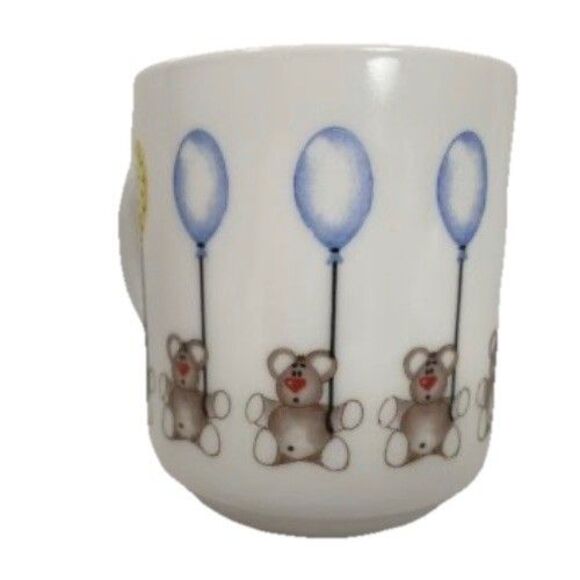 French MCM Vintage Collectible Bear Mug ARCOPAL France Milk Glass Childrens cup - Picture 9 of 16